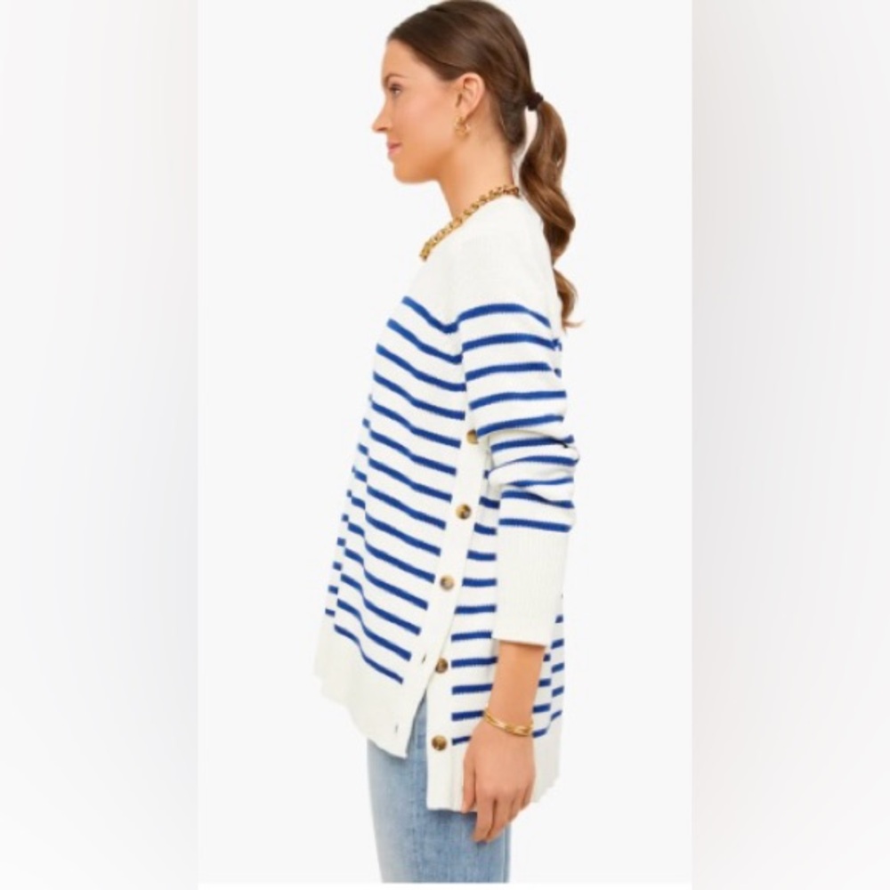 Blue Stripe Bar Harbor Sweater - Picture 2 of 9